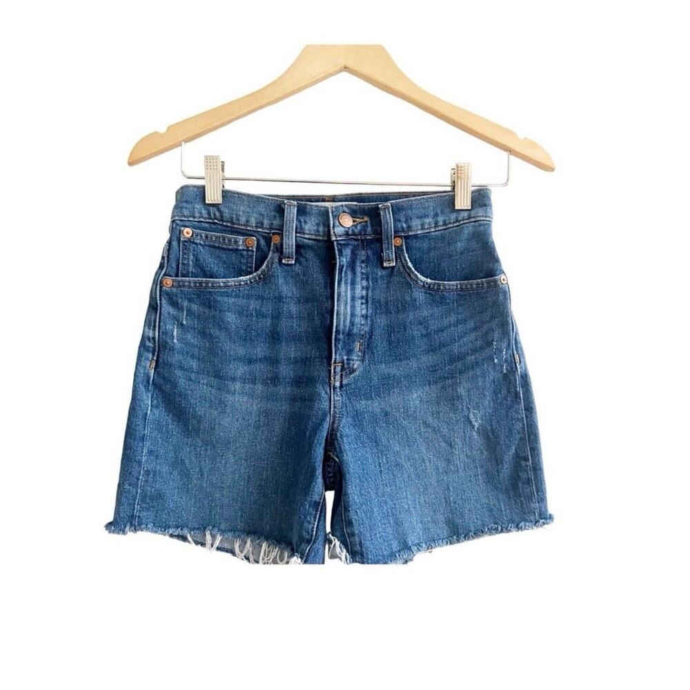 Madewell High Rise Denim Shorts Size 24 Cut Off Medium Wash Festival Bohemian